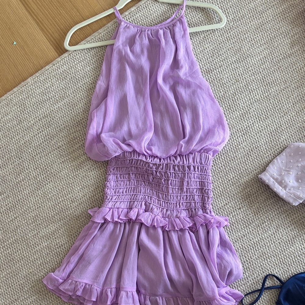 DO+BE Lilac Ruffle Halter Dress